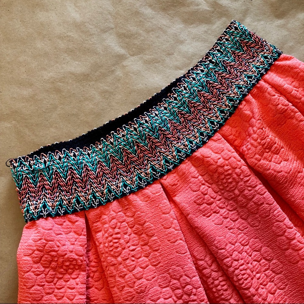 Francescas Coral Skirt with Elastic Top